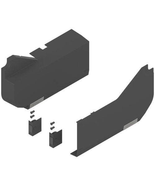 Tapas para AVENTOS HL SERVO-DRIVE, color gris obscuro, incluye 2 activadores y 4 distanciadores.