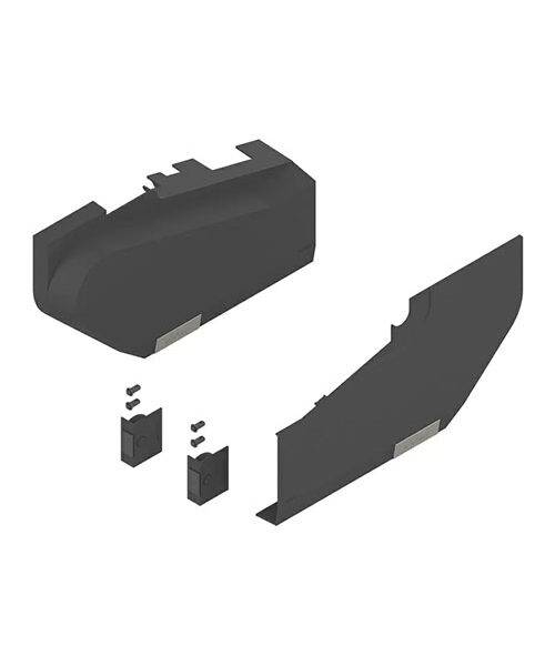 Tapas para AVENTOS HS SERVO-DRIVE, color gris oscuro, incluye 2 activadores y 6 distanciadores