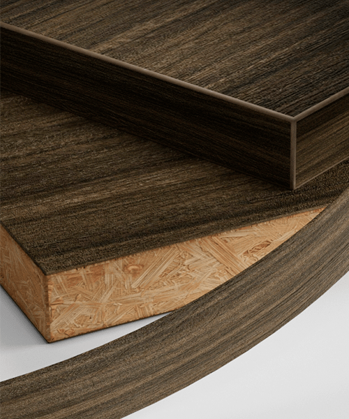 Cubre canto p/SYNCRON de ABS, color WOODLINE SMOKED. Ancho 22 mm, espesor 1 mm, long. 50 m.