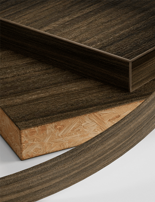 Cubre canto p/SYNCRON de ABS, color WOODLINE SMOKED. Ancho 22 mm, espesor 1 mm, long. 50 m.