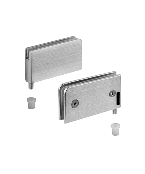 Par de Bisagras 90° para Cristal 6 mm | CON PERFORACIÓN